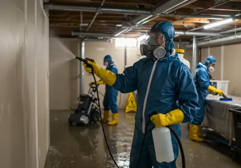 Basement Sanitization and Antimicrobial Treatment process in Hebron, KY