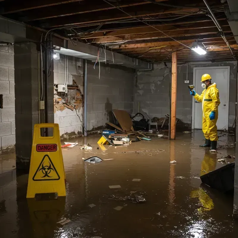 Flooded Basement Electrical Hazard in Hebron, KY Property